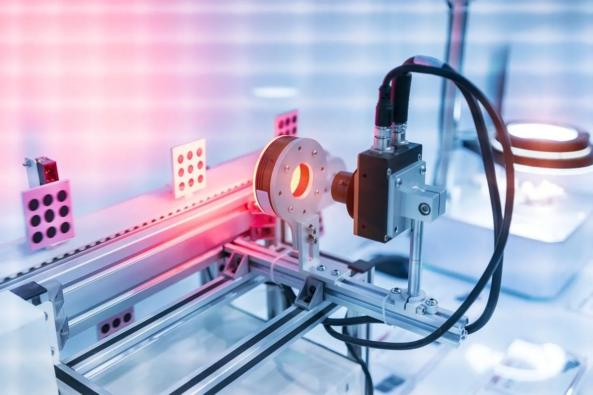 Industrial inspection camera on a production line