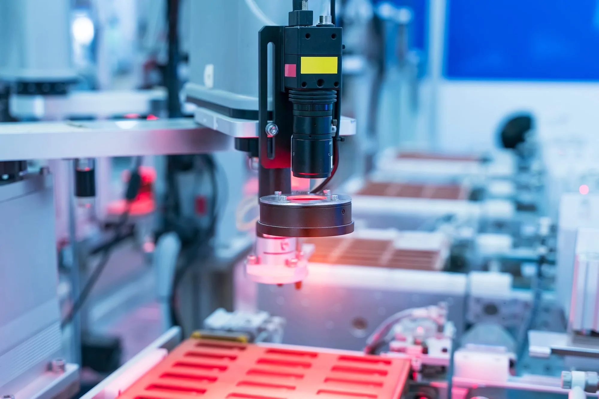 Camera setup on a production line