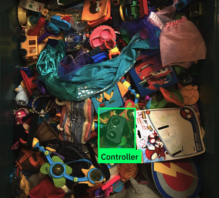 Remote control detected by the model