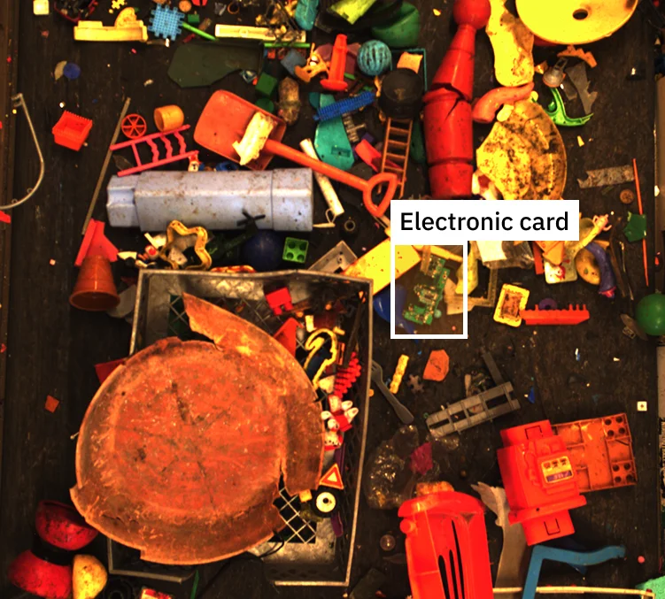Electronic circuit detected by the model