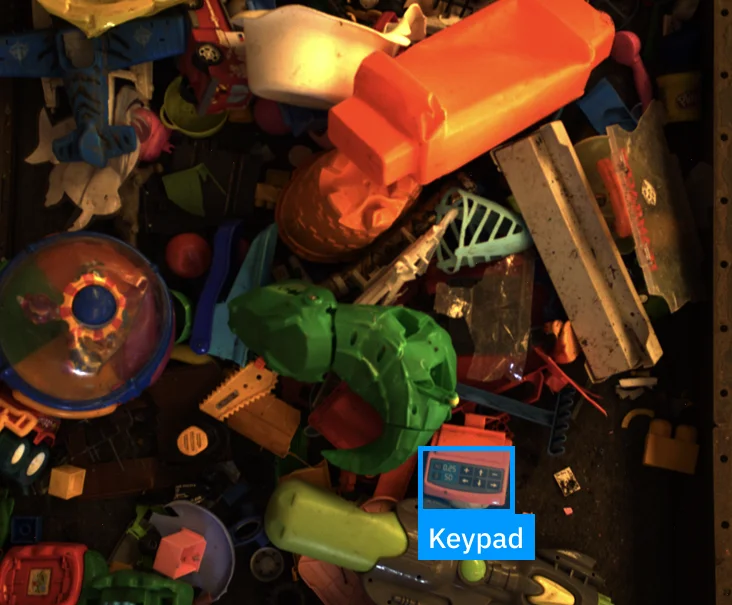 Electronic keypad detected by the model