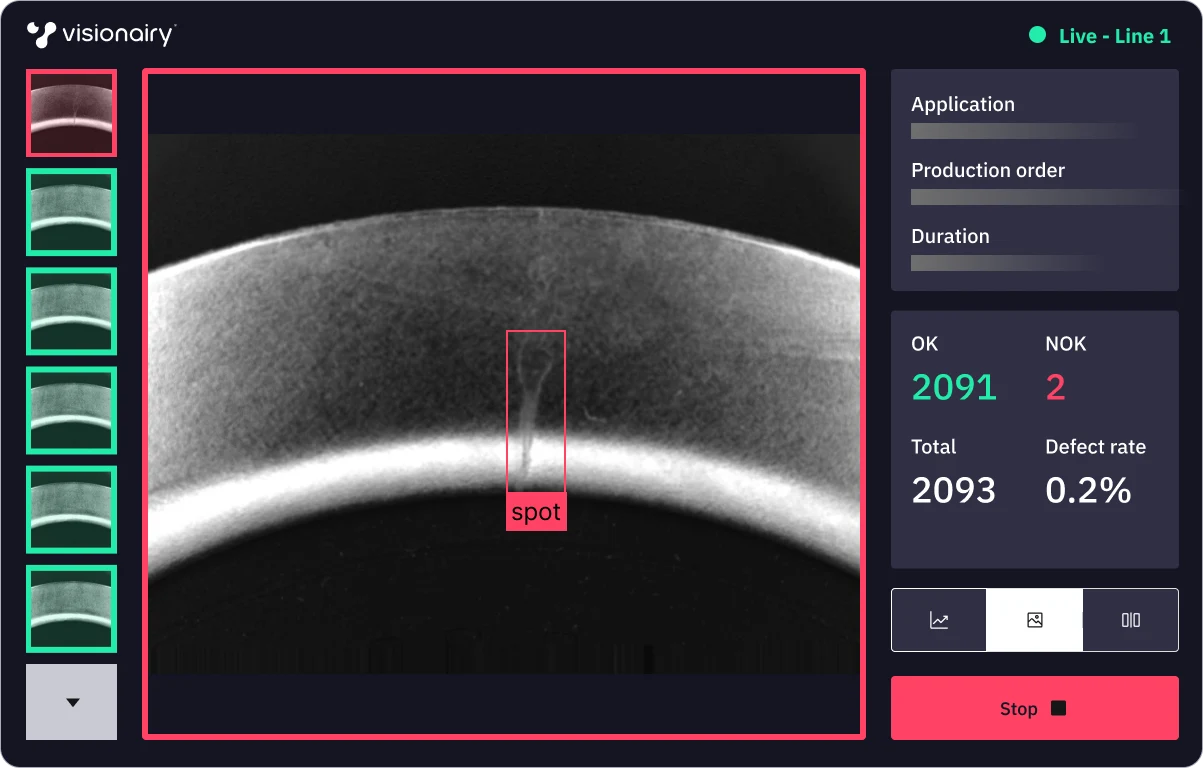 Visionairy platform on a production tablet